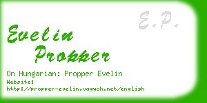 evelin propper business card